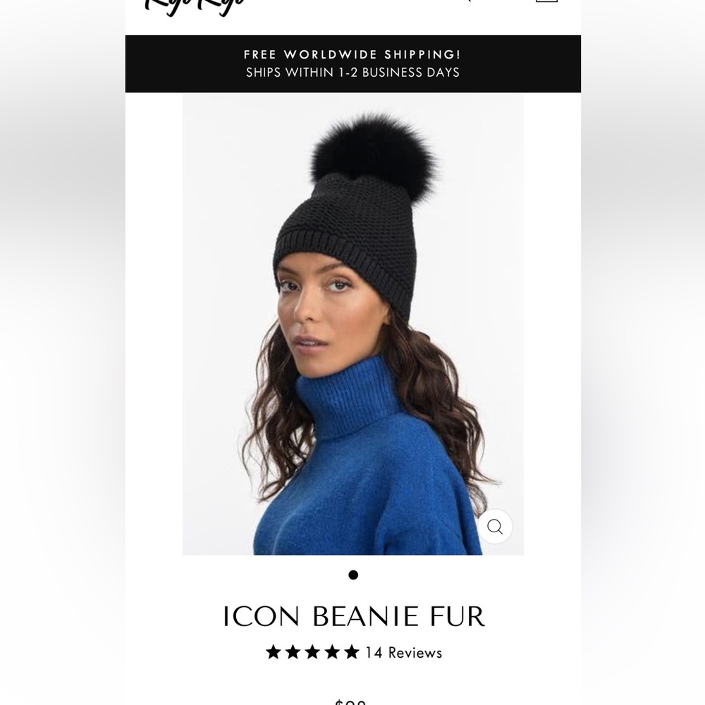 Kyi Kyi Icon Beanie. Black. One Size